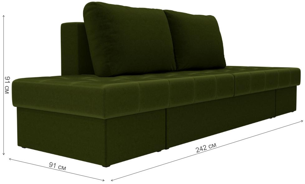 Диван Сплит микровельвет зеленый