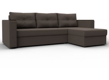 Диван-кровать Дельта-Прайм Б/С правый амур 05 коричневая рогожка