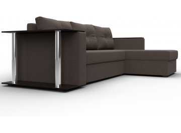 Диван-кровать Дельта-Прайм правый амур 05 коричневая рогожка