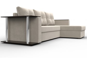 Диван-кровать Атланта правый бежевый микровельвет