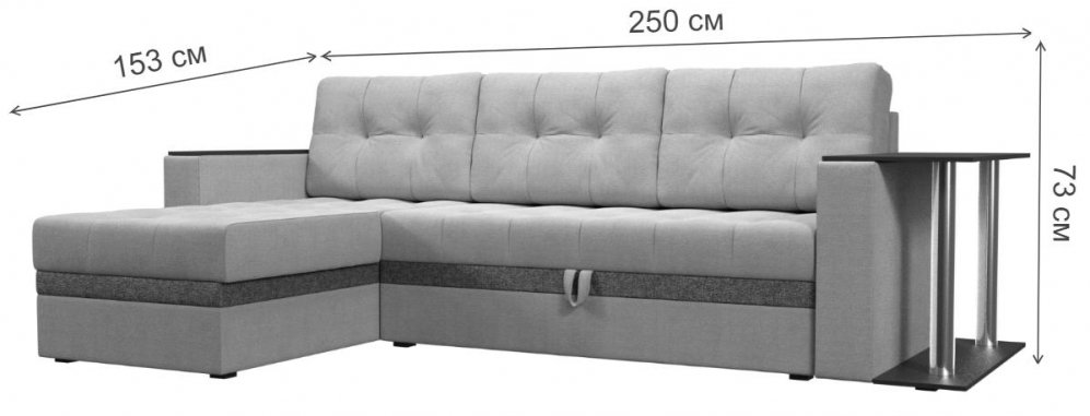 Диван угловой Дельта-Прайм М левый коричневый / коралловый микровельвет