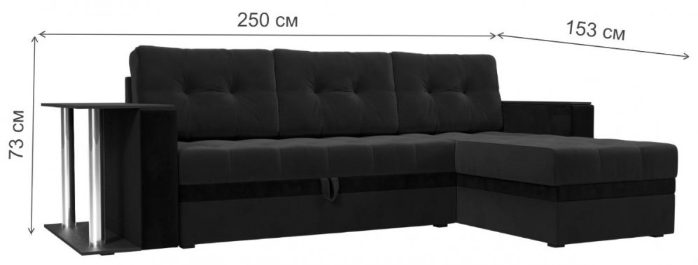 Диван угловой Дельта-Прайм М правый зеленый / коричневый микровельвет