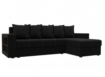 Диван угловой Дубай черный