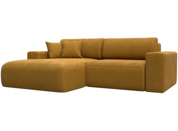 Диван-кровать Форум-036 НПБ Классик левый велюр brut 10 желтый