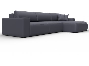 Диван-кровать Форум-036 НПБ Классик Лонг правый экокожа grifon 15 серая