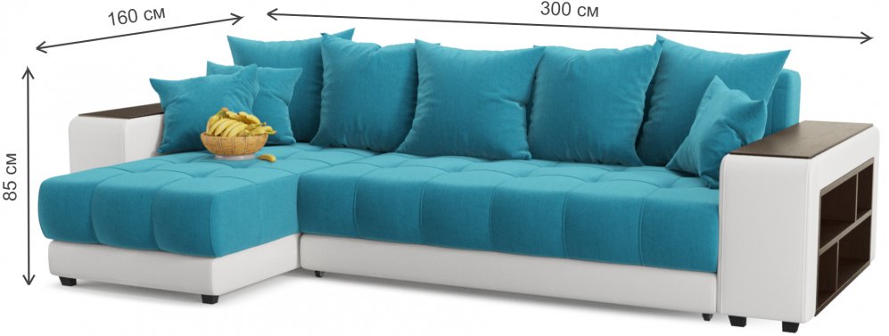 Диван угловой Кендрик левый azur 2
