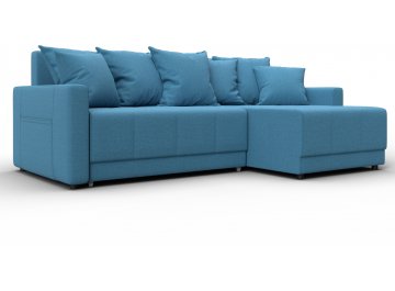 Диван-кровать Комо универсальный рогожка амур 10 голубая