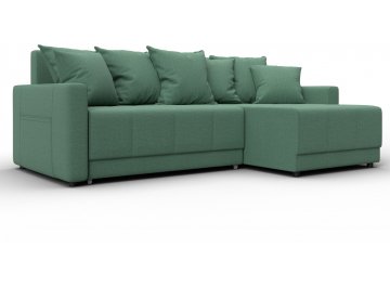 Диван-кровать Комо универсальный рогожка амур 11 зеленая