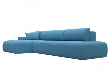 Диван-кровать Лига-036 НПБ Модерн Лонг левый амур 10 голубая рогожка