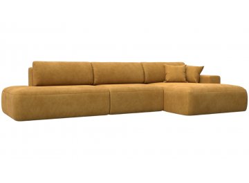 Диван угловой Лига-036 НПБ Модерн Лонг brut 10 желтый