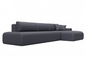 Диван-кровать Лига-036 НПБ Модерн Лонг правый grifon 15 серая экокожа