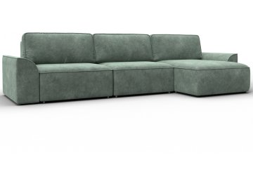 Диван угловой Лига-048 НПБ brut 08 зеленый