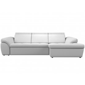 Диван угловой Мисандра правый эко кожа белый