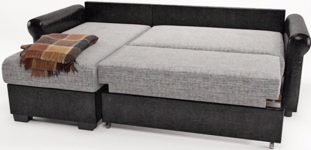 Диван угловой Найт дельфин дарк флау левый