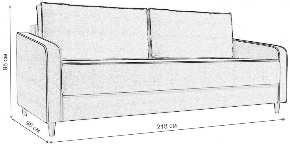Диван Урбан серый велюр