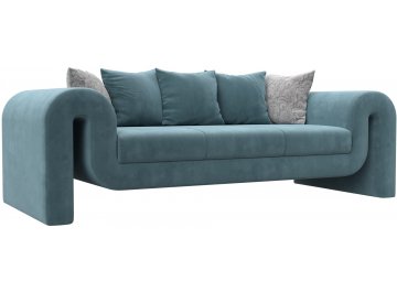 Диван Хрусталь-Прайм seven 113 бирюзовый / seven 17 серый