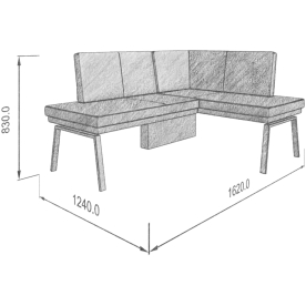 Диван Brave 158-120 R правый