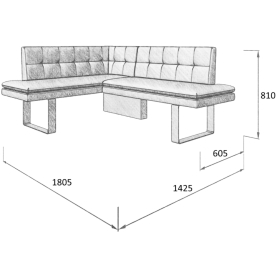 Диван Magic 140-178L левый