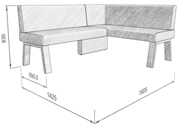 Диван Alto 178-140 R правый