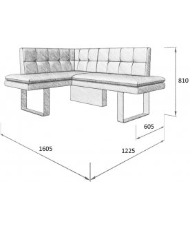 Диван Magic 120-158 L левый