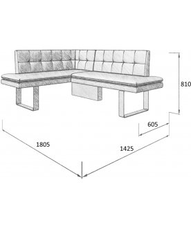 Диван Magic 140-178 L левый