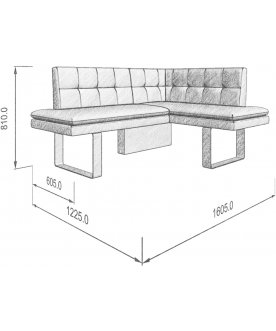 Диван Magiс 158-120 R правый