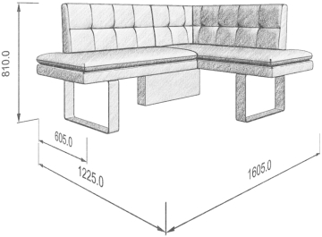 Диван Magiс 158-120 R правый