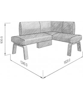 Диван Pride 158-120 R правый