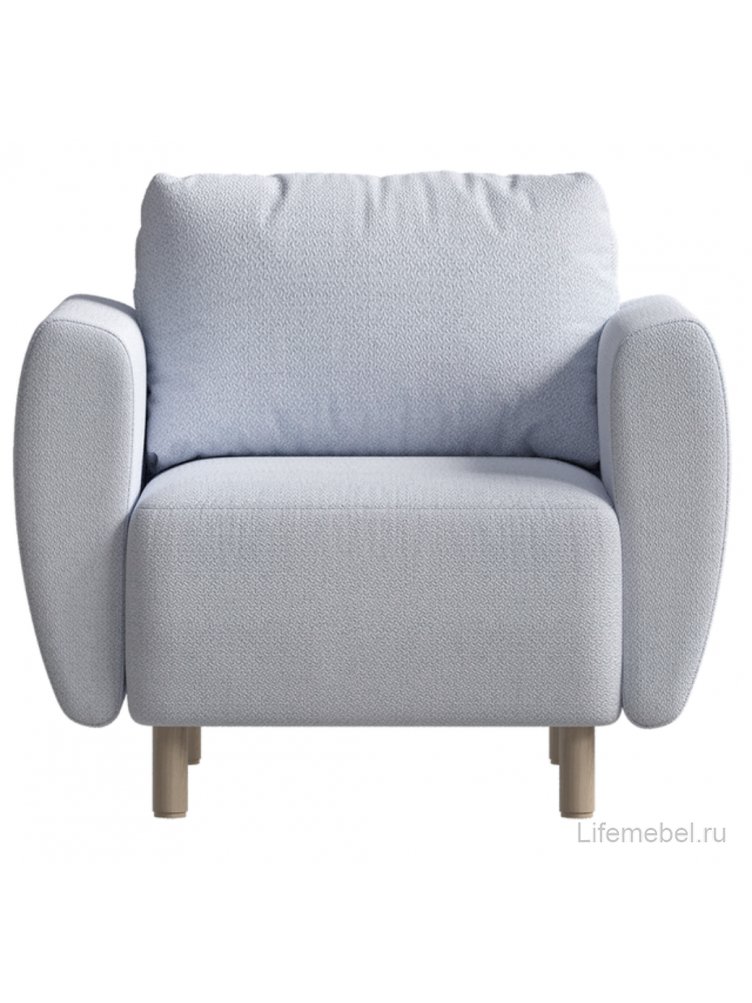 Кресло Тулисия пастельно-голубая рогожка