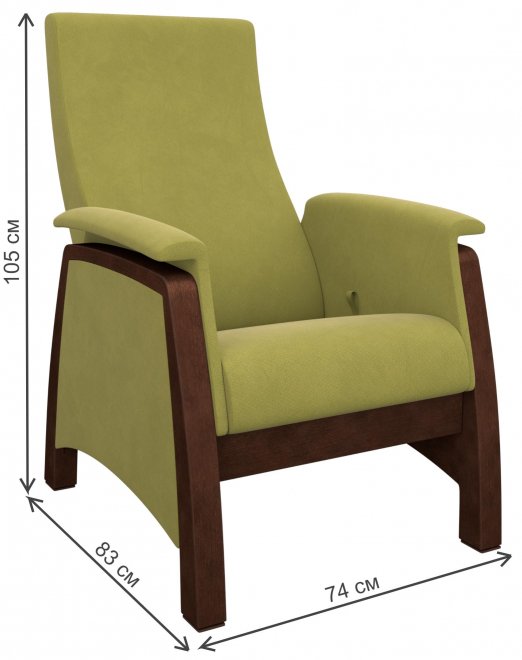 Кресло-глайдер Модель Balance 1 орех / verona apple green