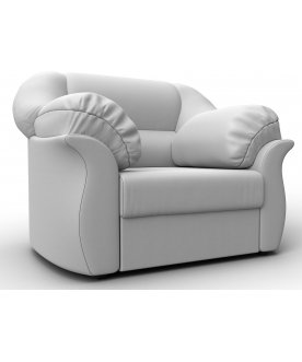 Кресло Карнелла белая экокожа