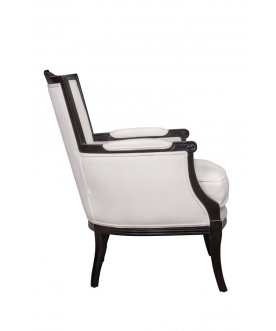 Мягкое полукресло с подлокотниками Tous white