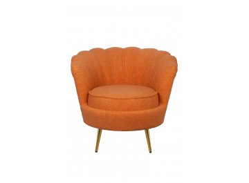 Низкое кресло Pearl Orange Boucle