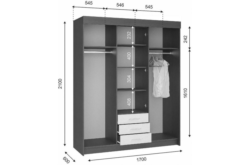 Шкаф-купе Бернард кашемир