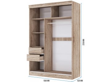 Шкаф-купе Дарина 1,5 м