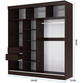 Шкаф-купе без зеркал 2 м