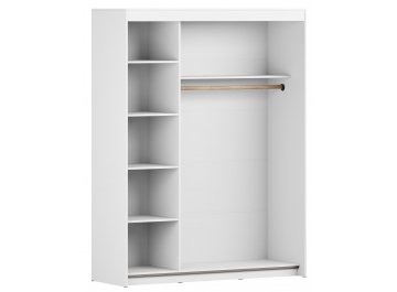 Шкаф-купе с зеркалом Осдер ШК-017 1600 белый гладкий / белый гладкий