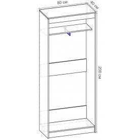 Шкаф-купе Риф 2 ШК.016.800-01