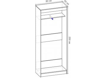 Шкаф-купе Риф 2 ШК.017.800-25 вариант 6