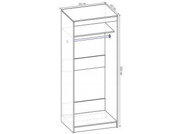 Шкаф-купе Риф 2 ШК.018.800-30 вариант 5