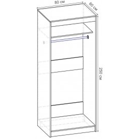 Шкаф-купе Риф 2 ШК.019.800-28 вариант 3