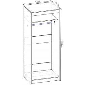 Шкаф-купе Риф 2 ШК.019.800-31 вариант 6