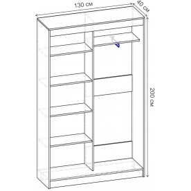 Шкаф-купе Риф 2 ШК.020.1300-01