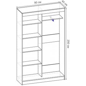 Шкаф-купе Риф 2 ШК.021.900-23 вариант 4