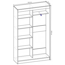 Шкаф-купе Риф 2 ШК.021.1000-30 вариант 5