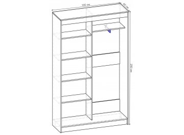 Шкаф-купе Риф 2 ШК.021.1000-30 вариант 5
