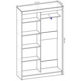 Шкаф-купе Риф 2 ШК.021.1100-30 вариант 5