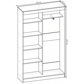 Шкаф-купе Риф 2 ШК.021.1200-30 вариант 5