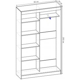 Шкаф-купе Риф 2 ШК.021.900-31 вариант 6