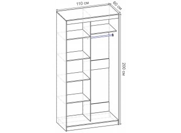 Шкаф-купе Риф 2 ШК.022.1100-01